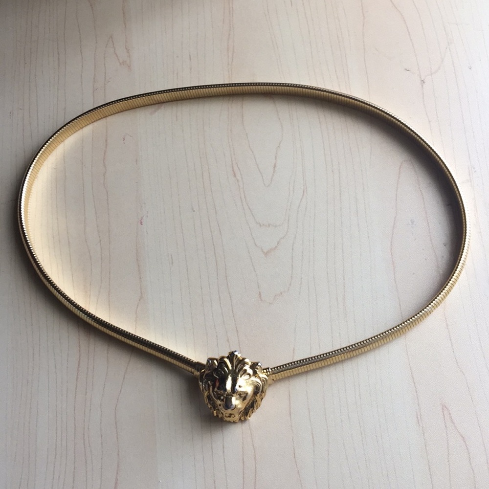 Vintage Gold Lion Head Belt